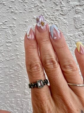 Vintage Style 925 Silver Adjustable Ring Gold/ Bronze Tone